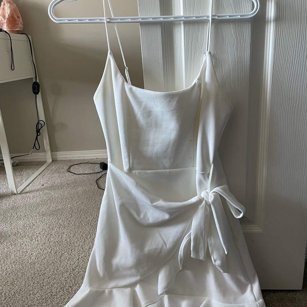 Lucy in the Sky White Dress with Spaghetti Straps